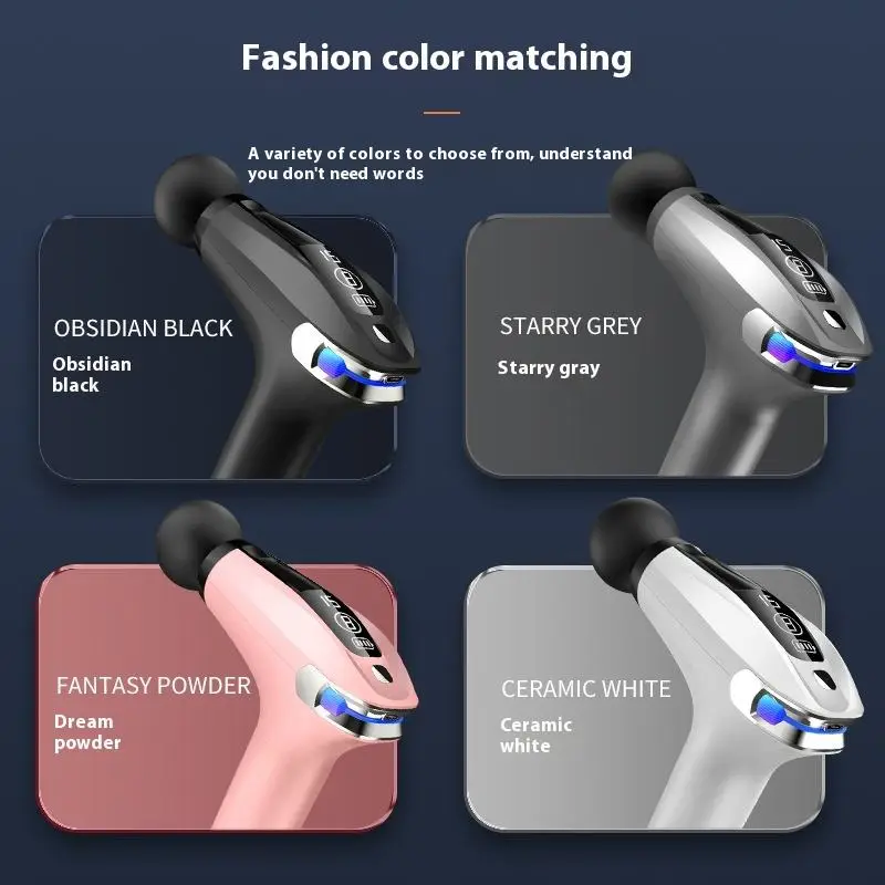 Portable Electric Massage Gun Artifact Lent Handle Fitness Equipment for Body Fascia Muscle Massager — image 3