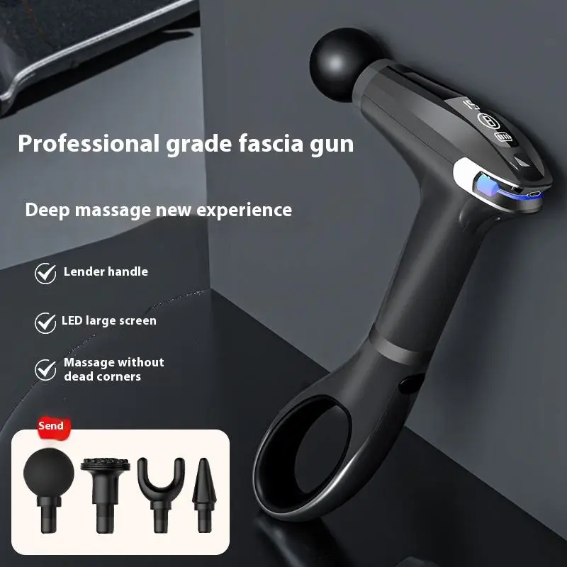 Portable Electric Massage Gun Artifact Lent Handle Fitness Equipment for Body Fascia Muscle Massager — image 4