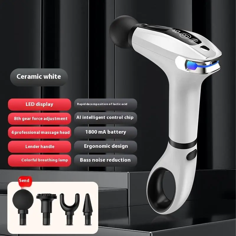 Portable Electric Massage Gun Artifact Lent Handle Fitness Equipment for Body Fascia Muscle Massager — image 7