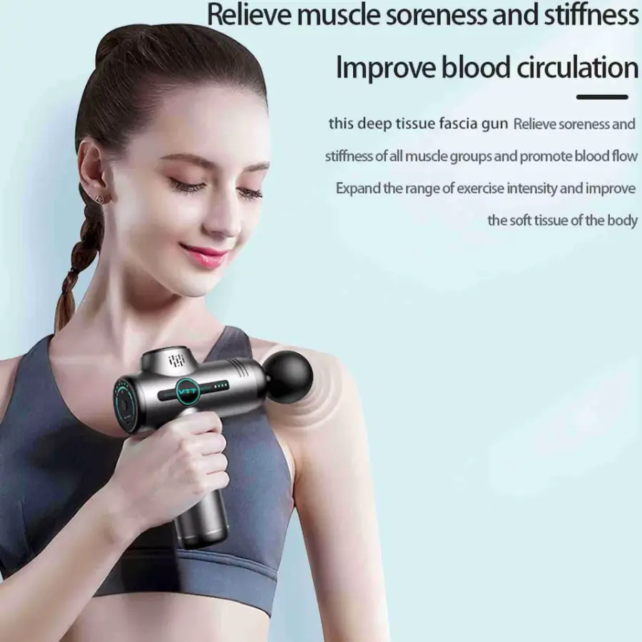 Deep Tissue Fascia Percussion Vibration Mini Sport Muscle Massage Gun Fitness Massager — image 3