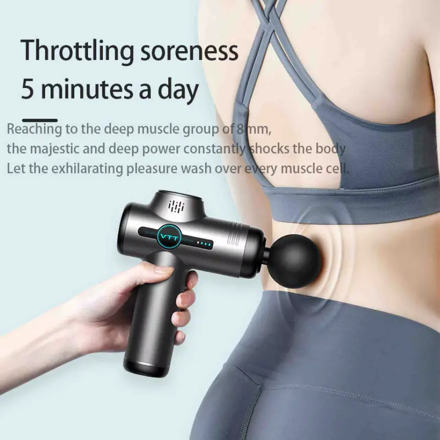 Deep Tissue Fascia Percussion Vibration Mini Sport Muscle Massage Gun Fitness Massager — image 4