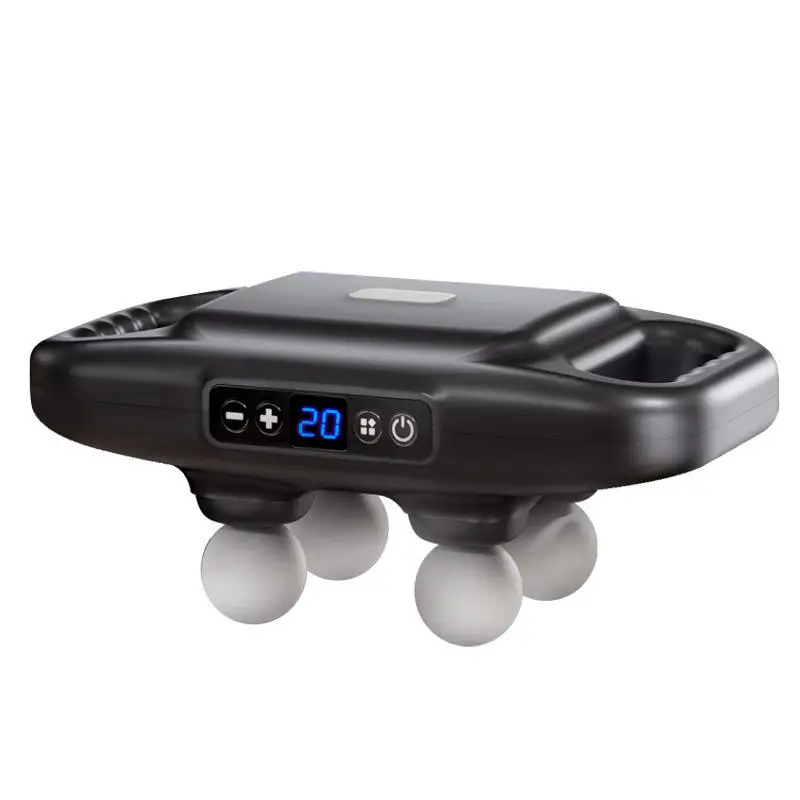 Professional Grade Four-Head Fascia Multi-Head Massager Portable Deep Impact Body Relaxation Massage Gun 4 Speed Heat Fe — view 1