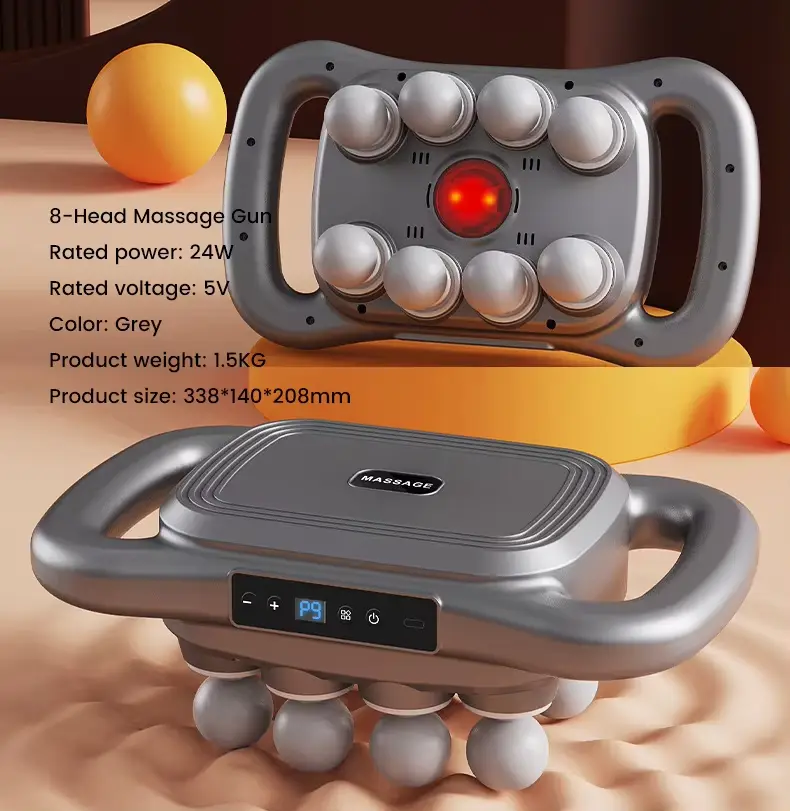 8-16 Heads Muscle Massage Gun with 30 Speeds 3 Modes Grey Percussion Massage for Back Legs Relief Body Gift for Men and — view 1
