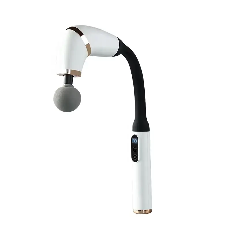 Portable Electronic Deep Tissue Massage Gun with Strong Kneading Intensity Handheld Fascia Impactor Massager Curved Handle — image 3