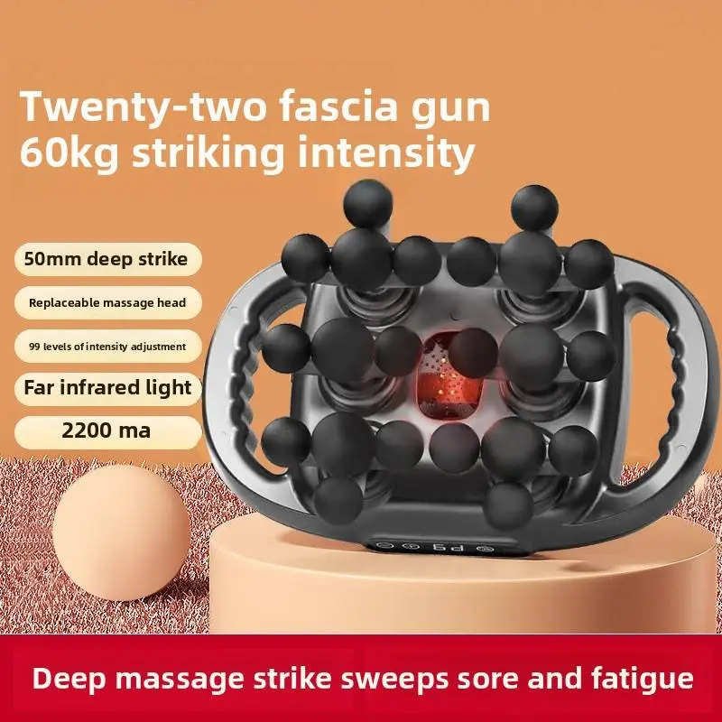 Wholesale 6 12 18 22-Head High-Frequency Vibration Fascia Gun Body Relaxation Massager Custom Processing for Cross-Border Use — image 4
