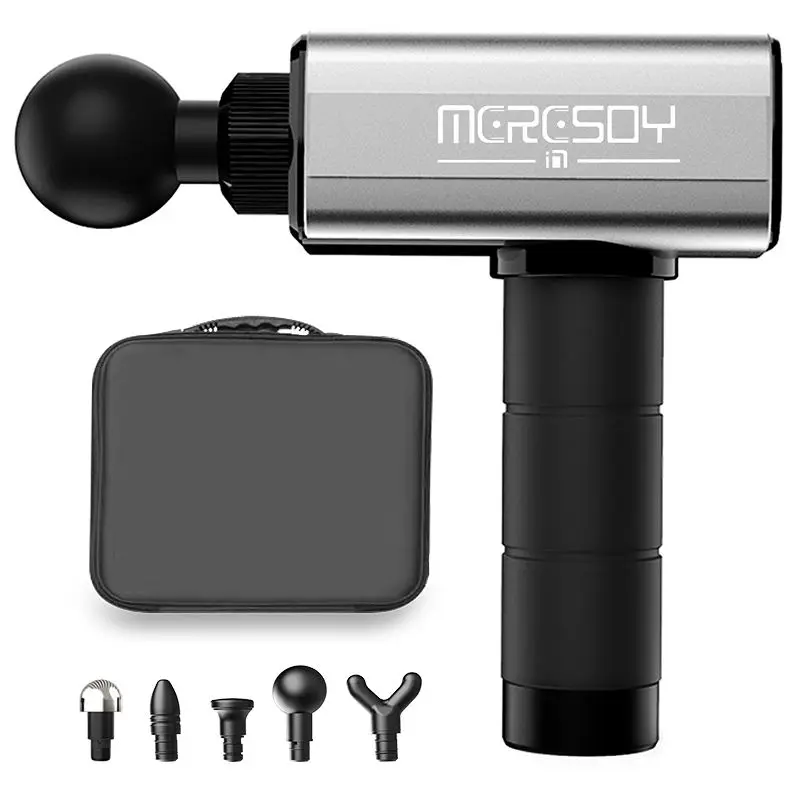 Meresoy Electric Massage Gun, 4 Levels Manual Spine Activator Chiropractic Adjustment Correction Tool with Four Massage Head — image 4