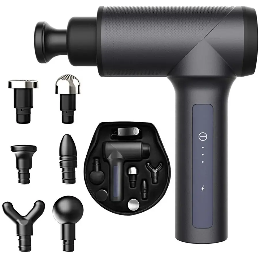Meresoy Handheld Massager Quiet 40-75dB Professional Deep Tissue Massager 6 Attachment Massage Gun with Carrying Case fo — view 1