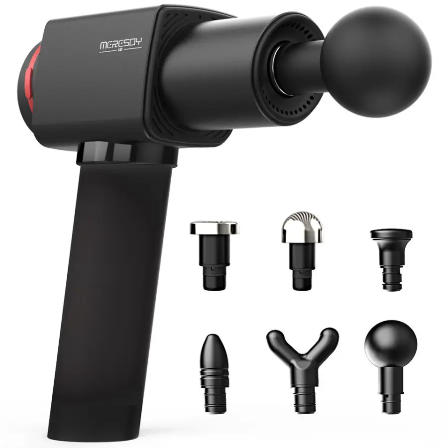 For MERESOY Super S Portable Handheld Cordless Electric Massage Gun Full Body Muscle Deep Tissue Vibrator with Facial Percussion — image 2