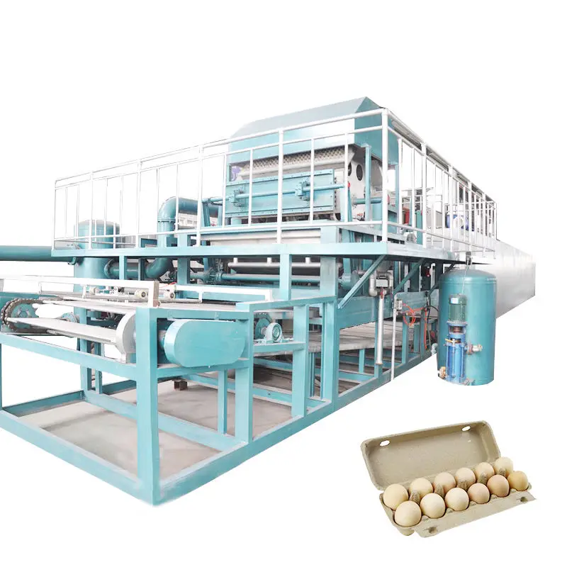 Fuyuan Factory Fully Automatic Recycling Paper Egg Trays Machine / EggTray Making Machine Product Line — view 1