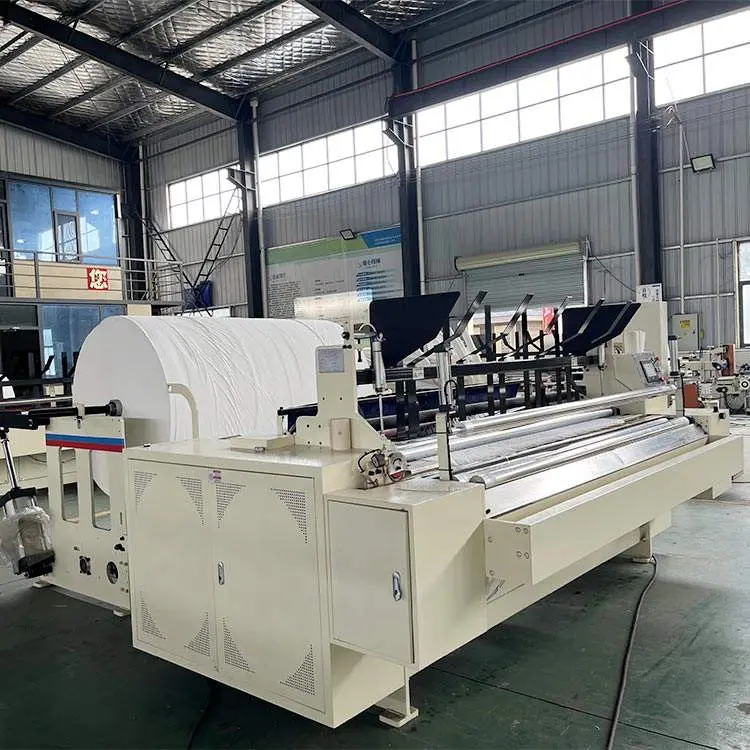 China Manufacturer Automatic Small Toilet Tissue Paper Roll Rewinding Converting Making Machine — view 4