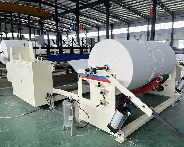 China Manufacturer Automatic Small Toilet Tissue Paper Roll Rewinding Converting Making Machine — view 5