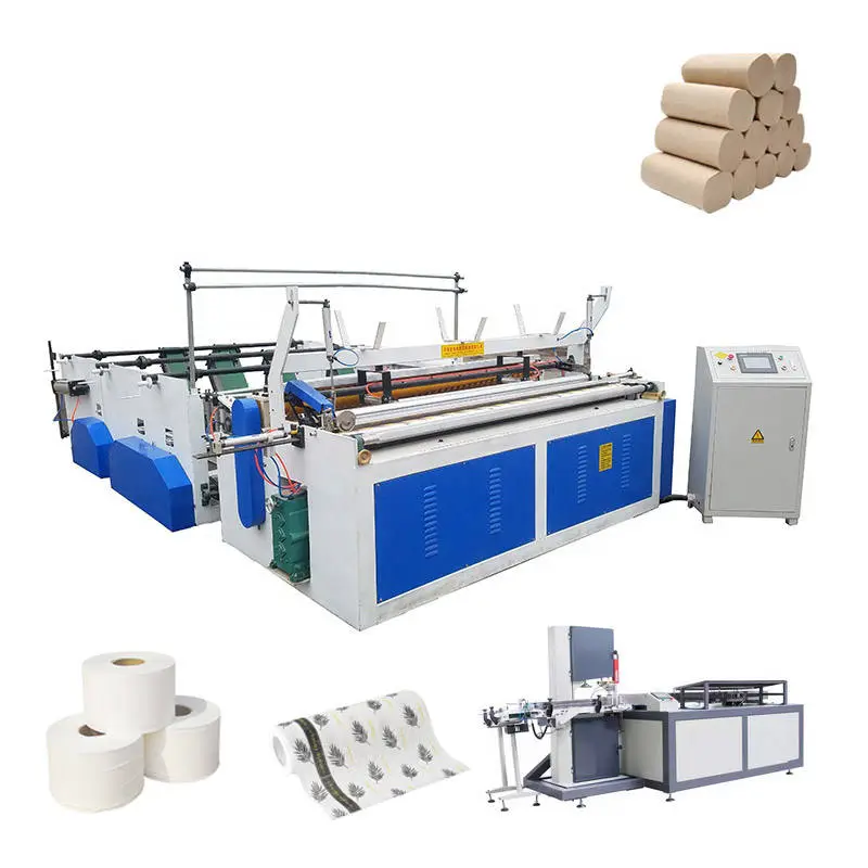 Factory Price Toilet Tissue Roll Making Machine Toilet Paper Embossing Rewinding Machine — image 3