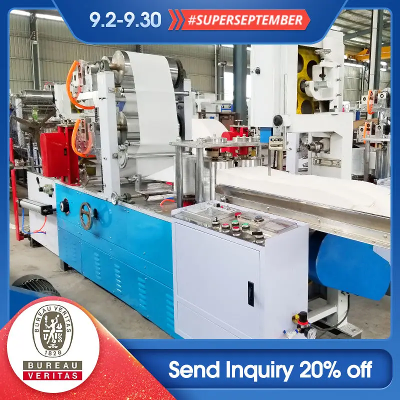 High Quality Napkin Paper Making Machine with Paper Folding Function Pump & Bearing CE ISO9001 Certified — image 4
