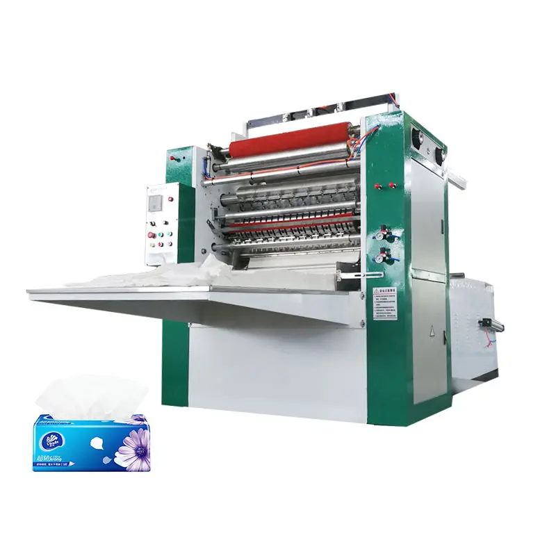 PLC Engine Driven Four Line Facial Tissue Paper Manufacturing Machine High-Speed 800-100m/min 220V/380V for Hotel Restau — view 1