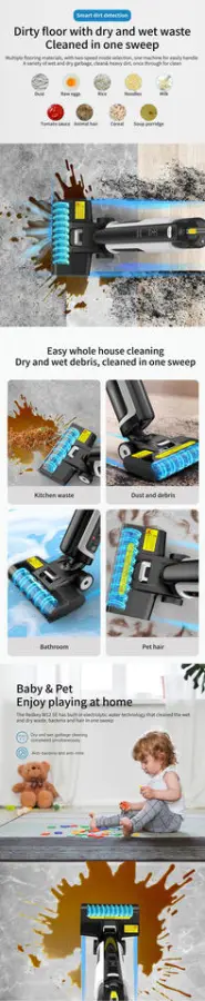 RedKey W12 SE Wet Dry Vacuum Cleaner Cordless Smart Mop Washing Multi-Surface Wireless Handheld Floor Washer Self-Cleaning — image 4
