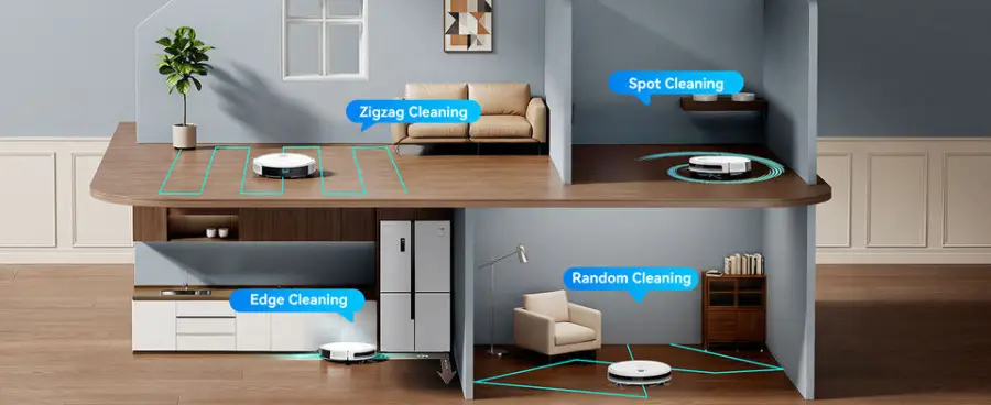 Redroad E6 Robot Vacuum Cleaner 10000Pa Suction 150min Runtime Infrared Navigation App-Controlled Household Use Sweeping — view 5