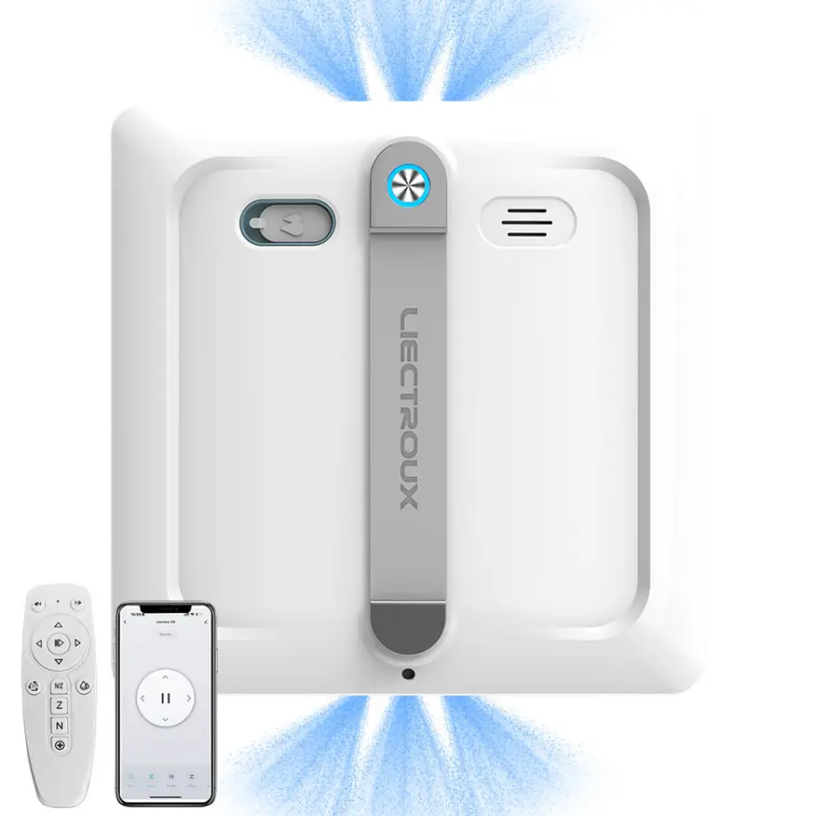 Cleaning Windows Robot Liectroux S9,with 2 roller brushes,6-way water pump spray,10KPa,frameless works,app control,voice — view 1