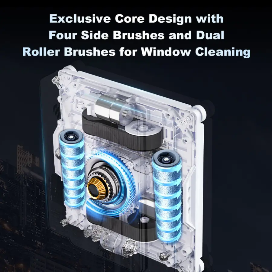 Cleaning Windows Robot Liectroux S9,with 2 roller brushes,6-way water pump spray,10KPa,frameless works,app control,voice prompts — image 4