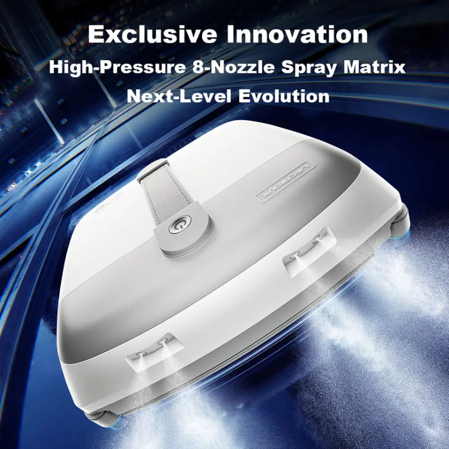 Window cleaning robot Liectroux G9, with 2 vibrating bionic arms, 8-way water pump spray,10KPa,frameless works,app,voice prompts — image 5