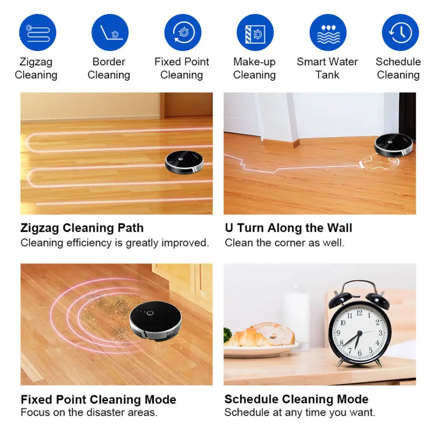 Liectroux Robot Vacuum Cleaner C30B Map Navigation Home Robot Appliance — image 6