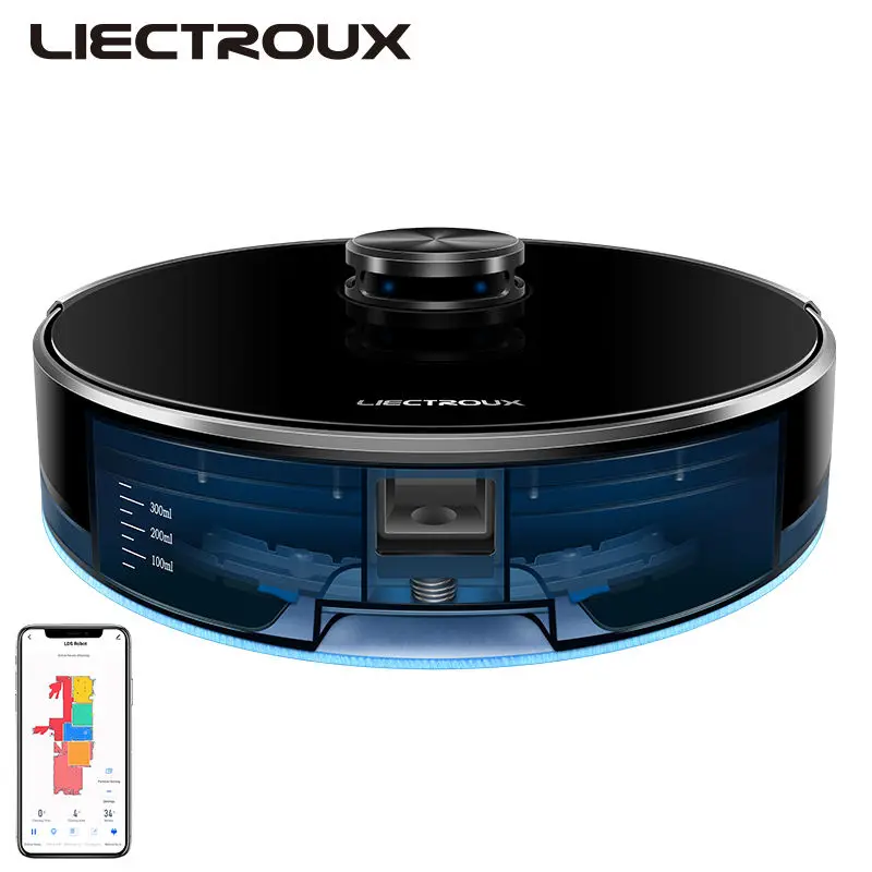 House Rechargeable Bulk Selling Control From Mobile Phone OEM Laser Navigation Cleaner Robot — view 6