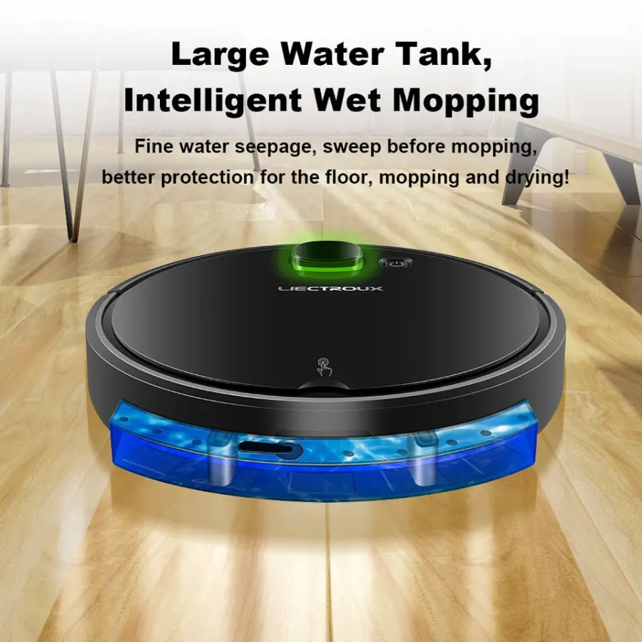 LIECTROUX ZM-013B Cheap Robot Vacuum Cleaner Auto Recharge, Remote Control, Water Tank Wet Mopping Vaccum Sweep — image 5
