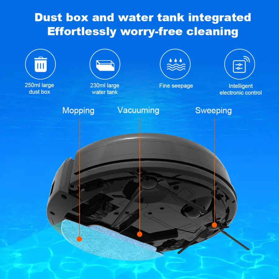 LIECTROUX L200 Robot Vacuum Cleaner Smart Mapping Navigation Household Cleaning Robot 2in1 DustbinWater Tank — image 4