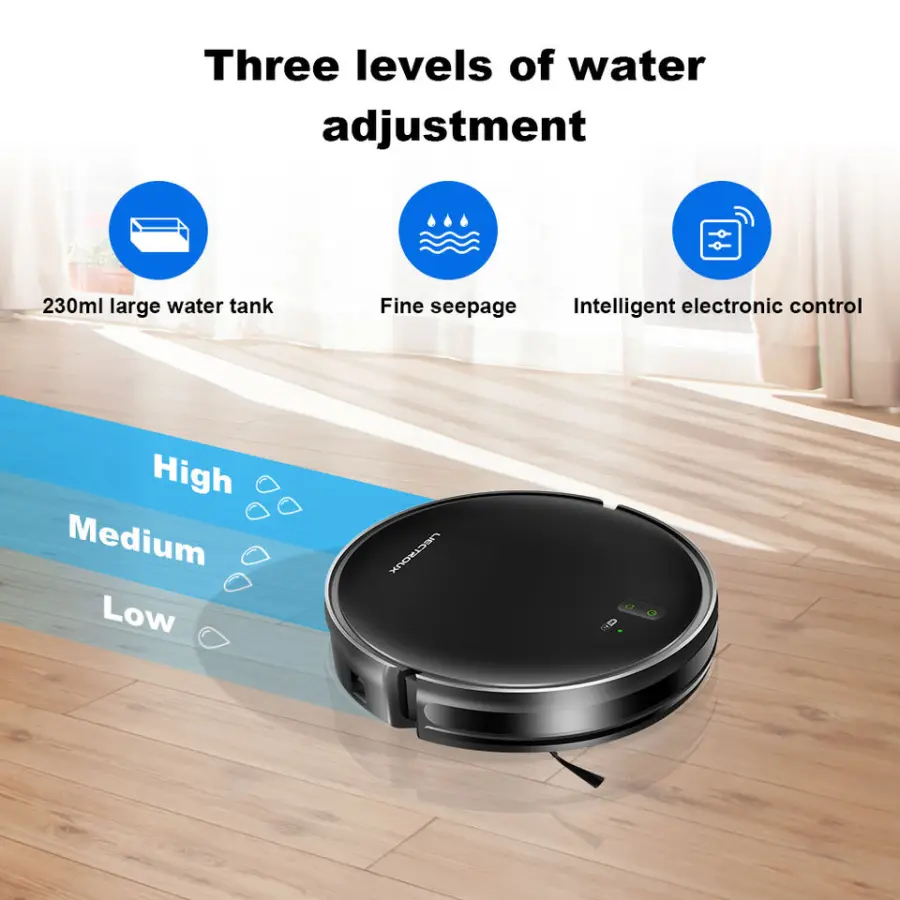 LIECTROUX L200 Robot Vacuum Cleaner Smart Mapping Navigation Household Cleaning Robot 2in1 DustbinWater Tank — image 6