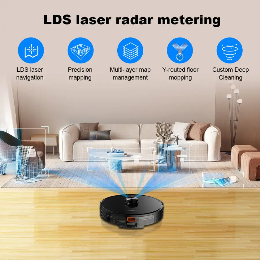 LIECTROUX X6 Laser Robot Vacuum Cleaner Robot Mop — image 5