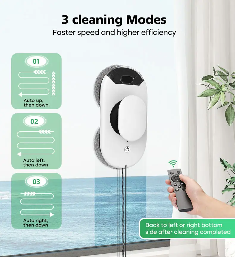 New Fully Automatic Eco-Friendly Household Hotel Window Cleaning Robot App-Controlled Electric Intelligent Navigation Dual Water — image 6