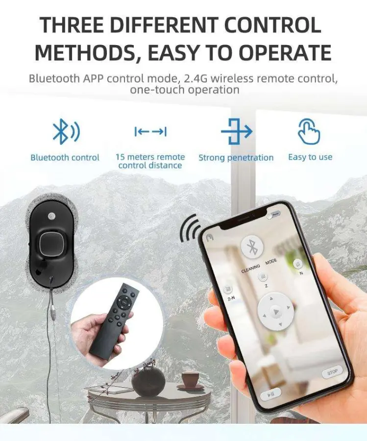 Fully Automatic Electric Window Cleaning Robot Intelligent Navigation Residue/Streak-Free Cleaning Safety Features for Household — image 5