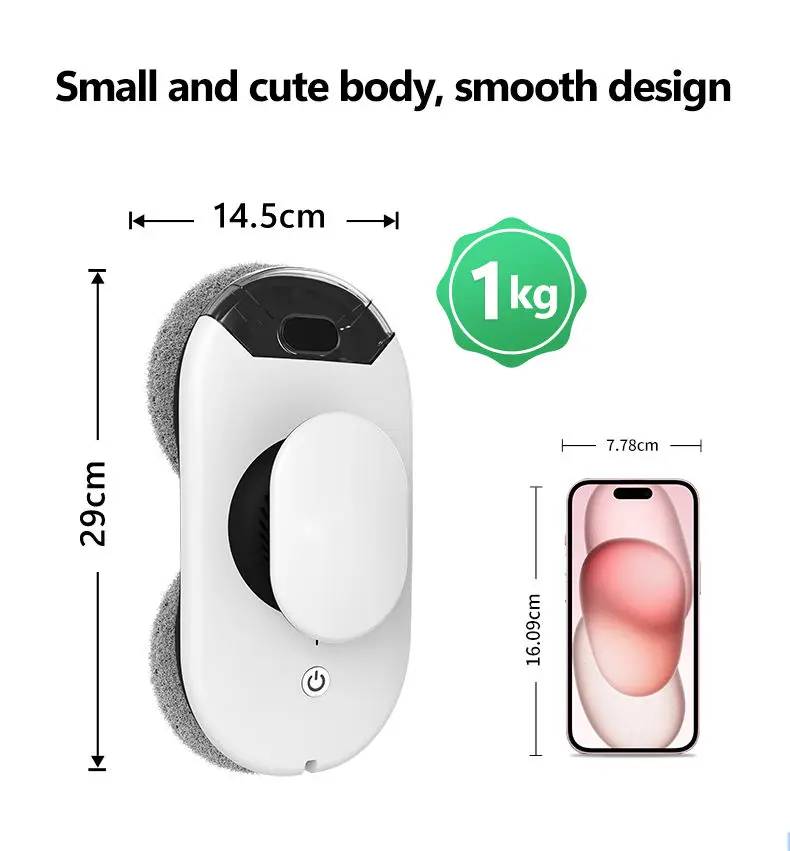 New Fully Automatic Household Window Cleaning Robot App-Controlled Electric Intelligent Navigation Dual Water Spray 3 Mo — view 4