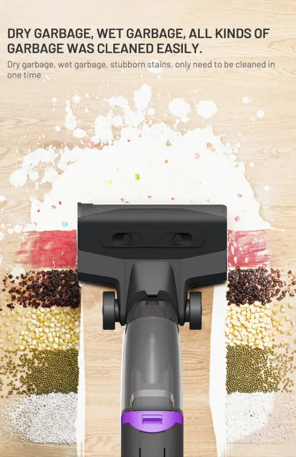 Self-Cleaning HEPA Electric Wet & Dry Vacuum Cleaner Edge Cleaning Floor Washer for Household Hotel Use German Language Support — image 7