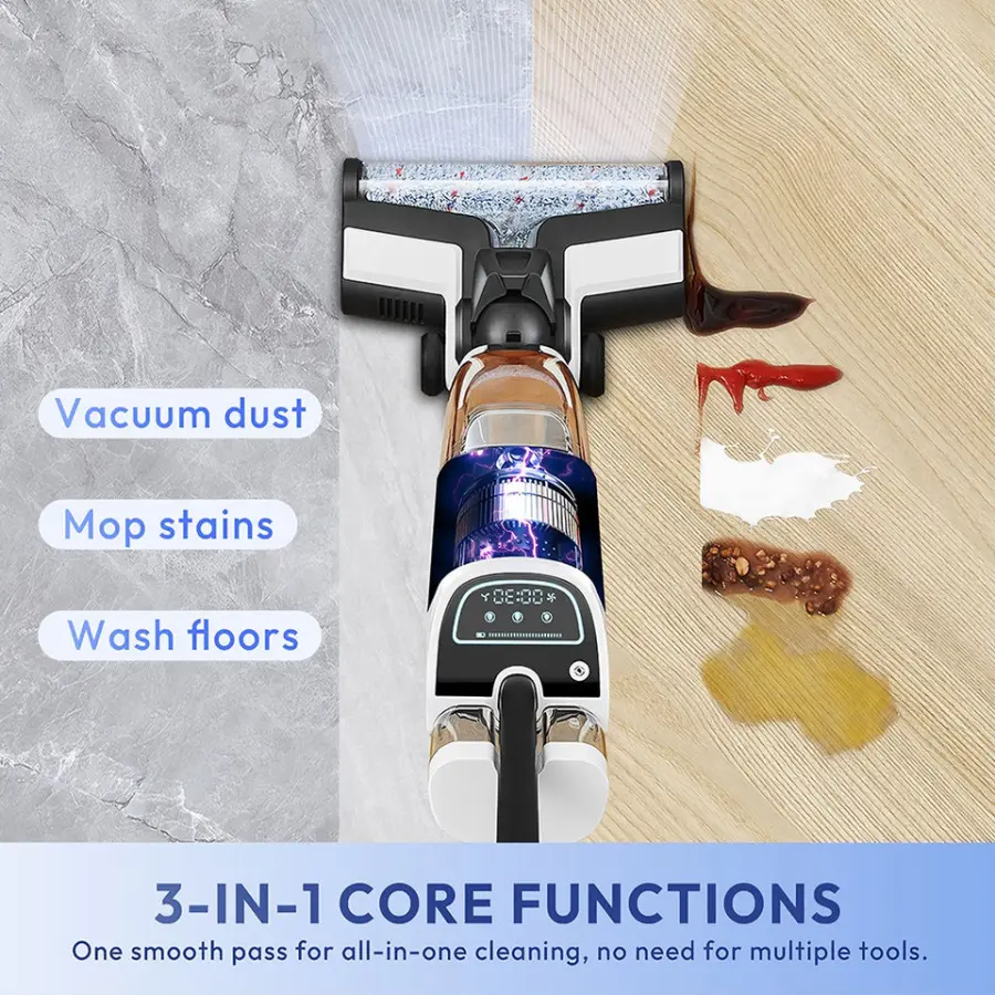Self-Cleaning HEPA Cordless Self-Propelled Multi-Surface Water Spray Wet/Dry Vacuum Cleaner Voice Assistant LED Household — image 7