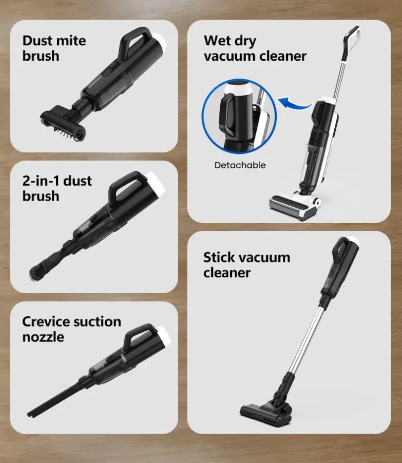 5in1 BLDC Motor Self-Cleaning HEPA Wet Dry Handheld Stick Vacuum Cleaner Edge Cleaning Multi-Surface Cleaning for Household Use — image 4