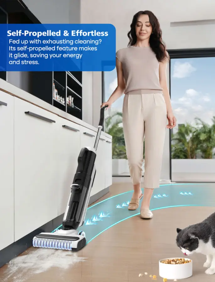 5in1 BLDC Motor Self-Cleaning HEPA Wet Dry Handheld Stick Vacuum Cleaner Edge Cleaning Multi-Surface Cleaning for Household Use — image 5