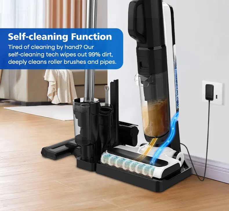 5in1 BLDC Motor Self-Cleaning HEPA Wet Dry Handheld Stick Vacuum Cleaner Edge Cleaning Multi-Surface Cleaning for Household Use — image 6