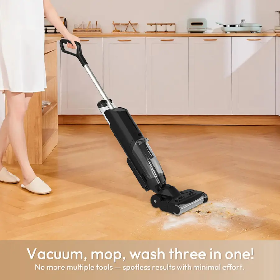 All-in-One Wet Dry Vacuum Cleaner Self-Cleaning HEPA Filter LED Display & Voice Assistant German Edge Clean for Home & Hotel — image 3