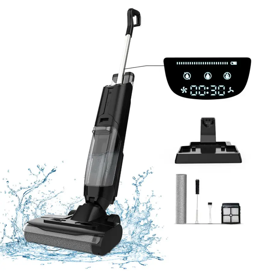 All-in-One Wet Dry Vacuum Cleaner Self-Cleaning HEPA Filter LED Display & Voice Assistant German Edge Clean for Home & Hotel — image 4