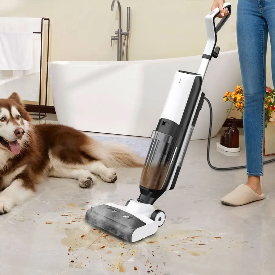 Smart German Vertical Wet Dry Steam Vacuum Cleaner Self-Cleaning Function High-Efficiency Suction HEPA Filter 1500W LED — view 4