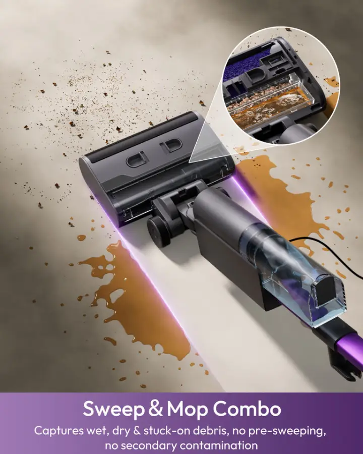New Electric Steam Mop Cleaner with High Efficiency Steam Cleaning Detachable Dual Tank 1050W Power for Household & Hotel Use — image 6
