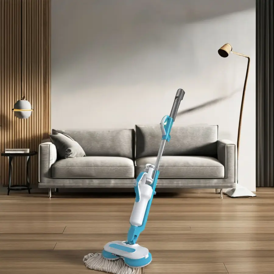 Factory Price Electric Steam Mop 15s Fast Heating Smart Temperature Control Dual Tank Multi-Speed Adjustment for Household Hotel — image 4