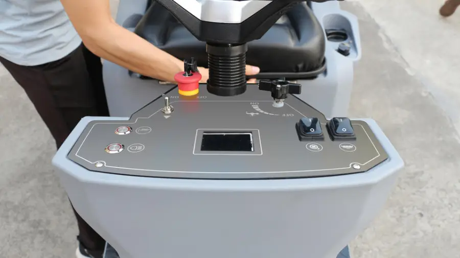 New Model Commercial Floor Tile Cleaning Machine Electric Ride Floor Sweeper Washer Cold Water Cleaning Sweeping — image 3