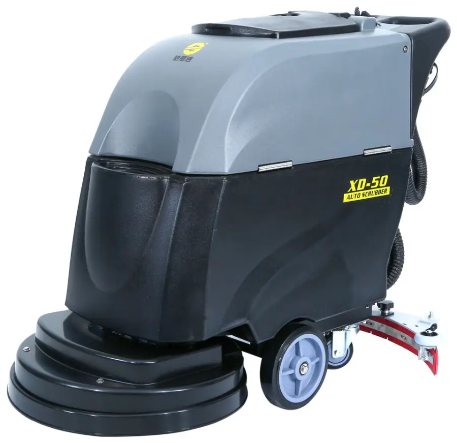 New Electric Auto Floor Scrubber Cleaning Machine Plastic Core Motor Component 24V/220V 550W 510mm Width Hotel/Supermark — view 1