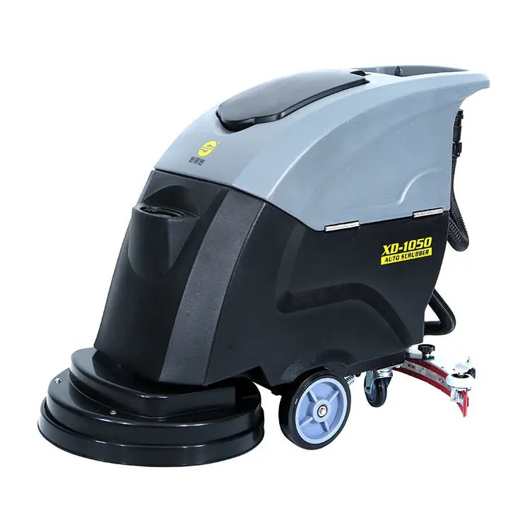 XD-1050 Professional Commercial Floor Scrubber 220V Walk- Electric Cleaning Machine New Condition Hand Push Plastic Mate — view 1