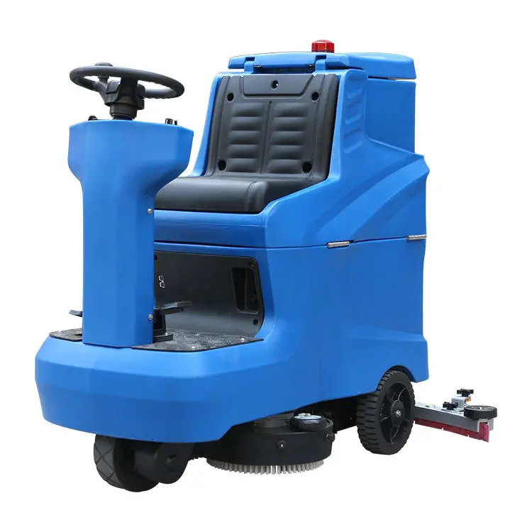 Industrial Electric Ride-On Floor Scrubber Dryer Low-Noise Manual Cleaning Equipment for Hotels Supermarkets New Conditi — view 1