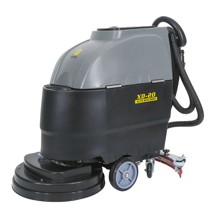 Electric Manual Floor Scrubber Dryer Machine Battery-Powered Heavy-Duty Commercial Use New Plastic 220V Supermarket Marb — view 1