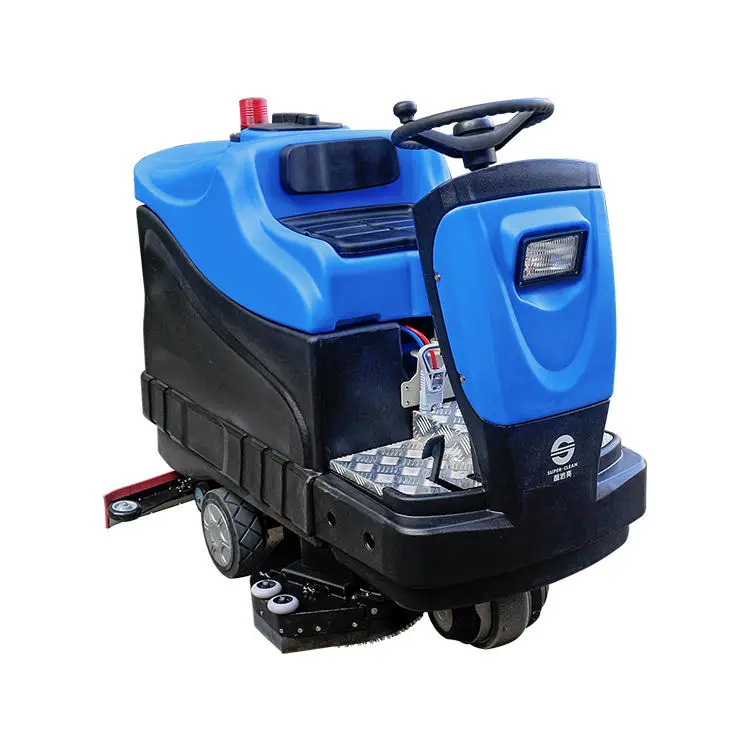 New Manual Electric Cold Water Cleaning Floor Scrubber with Suction Function 125L Tank Plastic Construction for Hotels — view 1