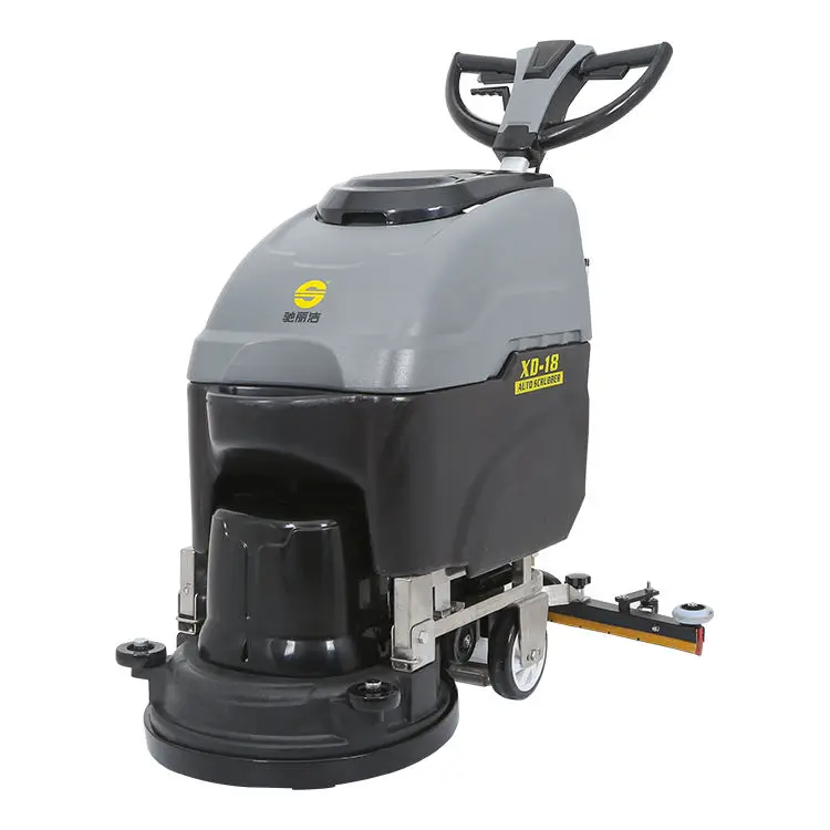 SUPER CLEAN 220V Electric Scrubber Floor Cleaning Machine 750W Manual Cold Water Washing Plastic Material New Commercial — view 1