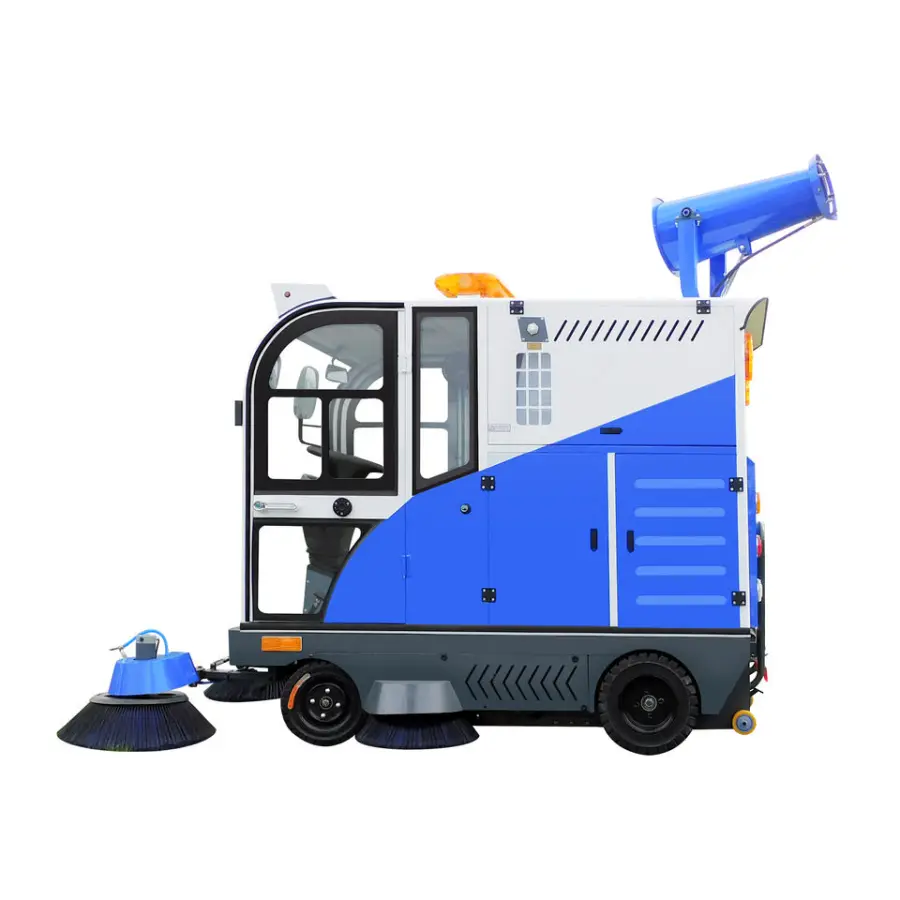 Industrial Floor Sweeper Street Road Cleaner Driving on Cleaning Machine Floor Sweeper — view 2